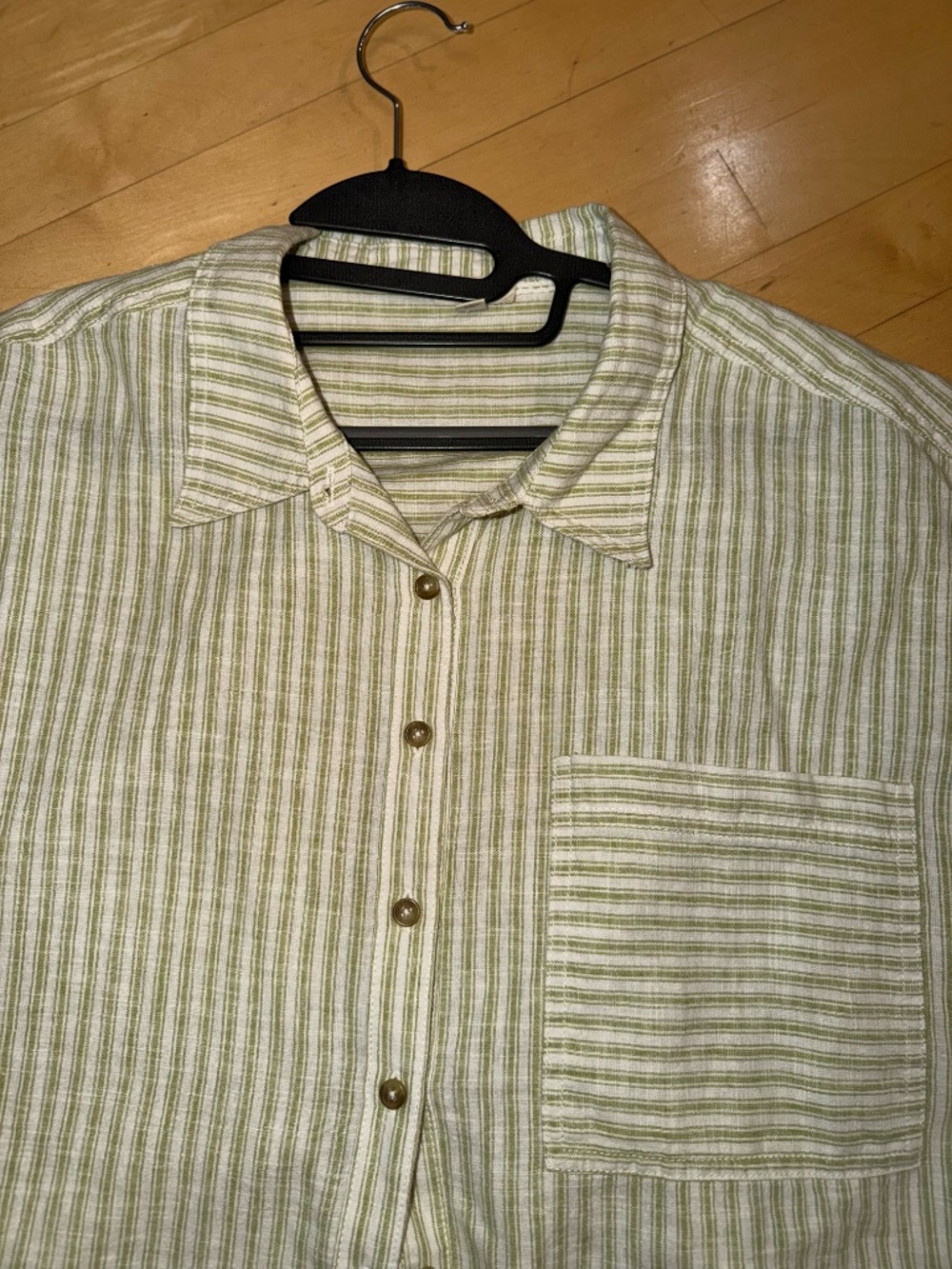 Anthro PILCRO Wedge stripe crop blouse, XL, GP1549 - Picture 6 of 8